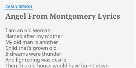 lyrics angel from montgomery.